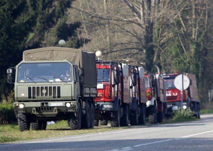 Archivo - Imágenes de la UME en Asturias.