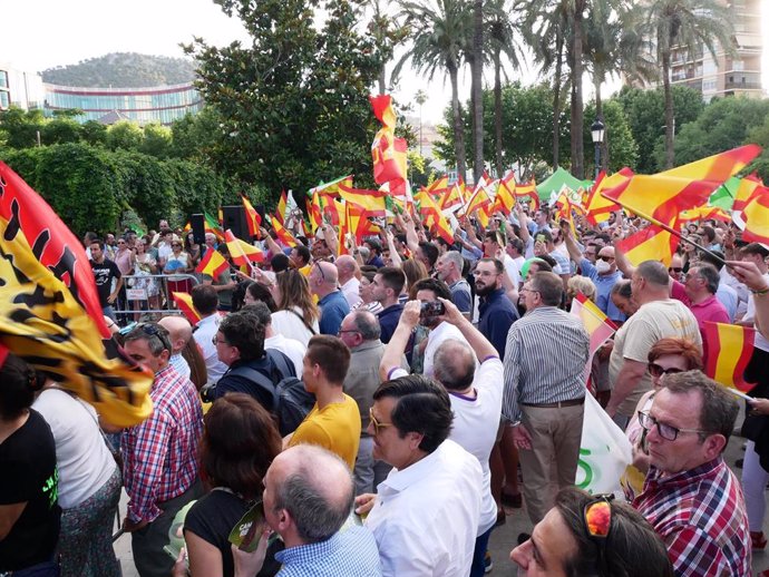 Archivo - Imagen de archivo de un mitin de Vox en Jaén durante la campaña de las elecciones andaluzas de 2022. 