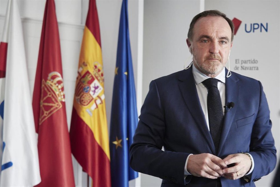 Archivo - El presidente de UPN, Javier Esparza, en una imagen de archivo
