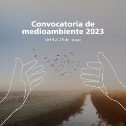 Cartel de las ayudas de CaixaBank destinadas a la mejora del medioambiente en España