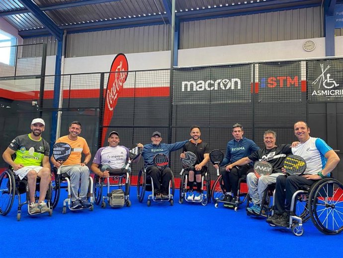 La selección española de pádel en silla de ruedas.