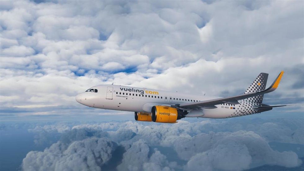 Archivo - Avión de Vueling