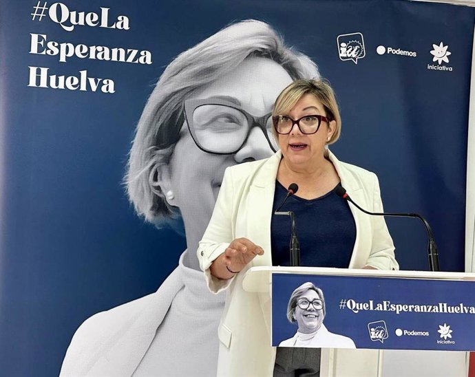 La candidata a la alcaldía de la Izquierda de Huelva (Izquierda Unida, Podemos e Iniciativa del Pueblo Andaluz).