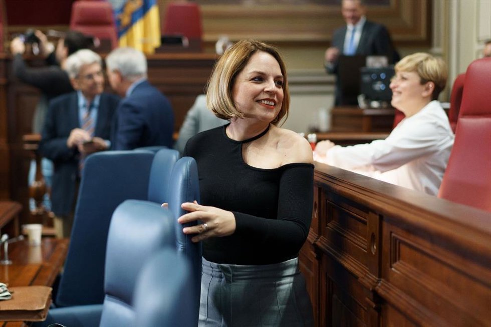 Archivo - La candidata de Unidas Sí Podemos a la Presidencia de Canarias, Noemí Santana
