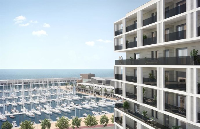 Archivo - Render de un inmueble adquirido por Patrizia en Badalona (Barcelona).
