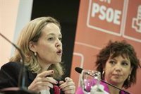Calviño abre en Mislata la campaña del PSOE reivindicando las medidas económicas bajo el "liderazgo" de Sánchez