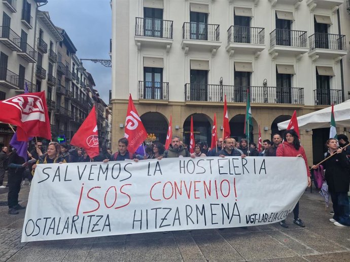 Imagen de la concentración en Pamplona.