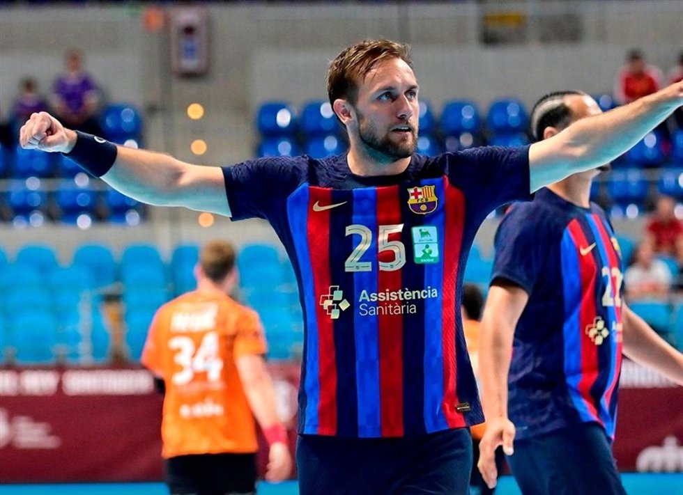 Luka Cindric celebra un triunfo con el Bara.