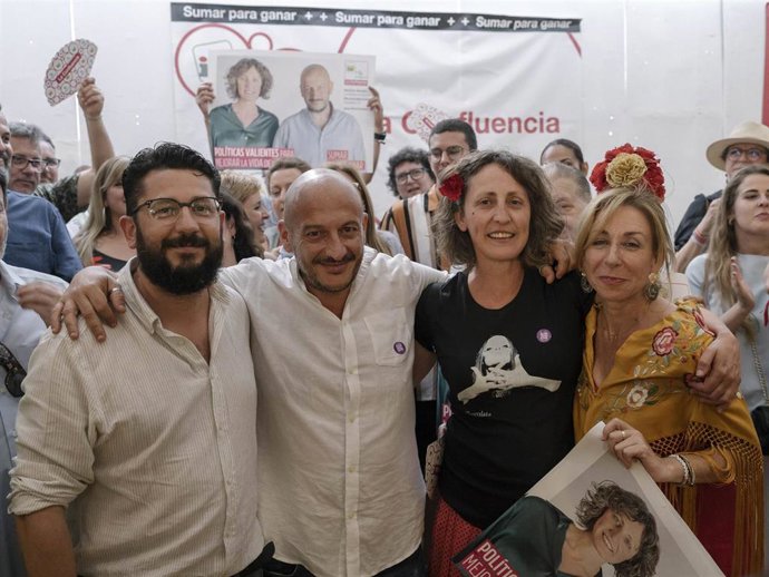 Jorge Rodríguez en el acto de inicio de campaña de IU Cádiz en Jerez.