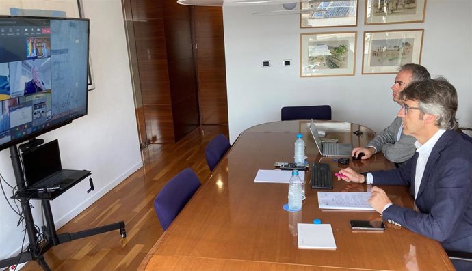 Imagen de la celebración telemática del Consejo de Administración del Instituto de Crédito y Finanzas de la Región de Murcia