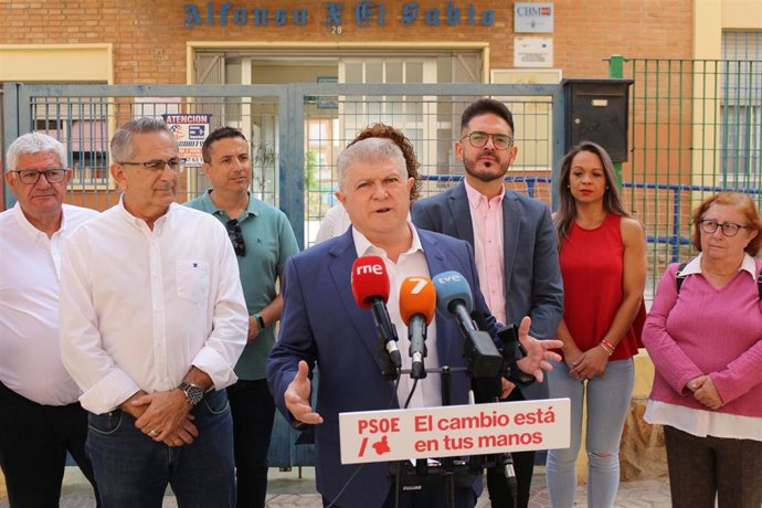 El secretario general del Partido Socialista de la Región de Murcia y candidato a la presidencia de la Comunidad Autónoma, Pepe Vélez