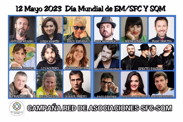Famosos se solidarizan con los pacientes con EM/SFC y/o SQM.