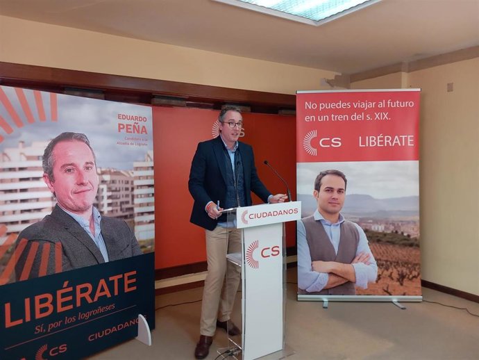 El candidato de Cs a la Alcaldía de Logroño, Eduardo Peña