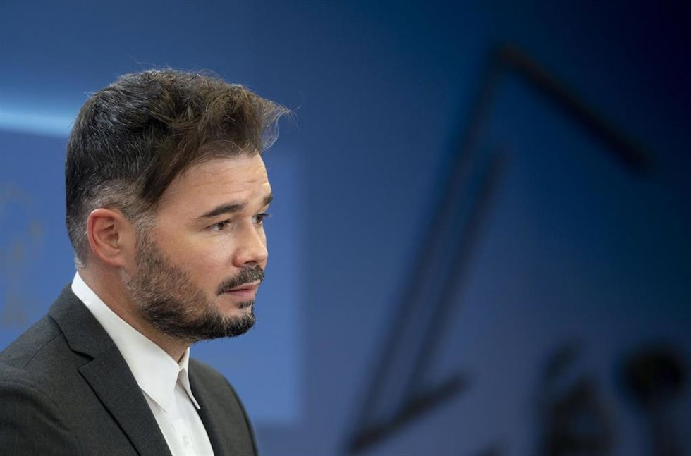Archivo - El portavoz parlamentario de ERC, Gabriel Rufián