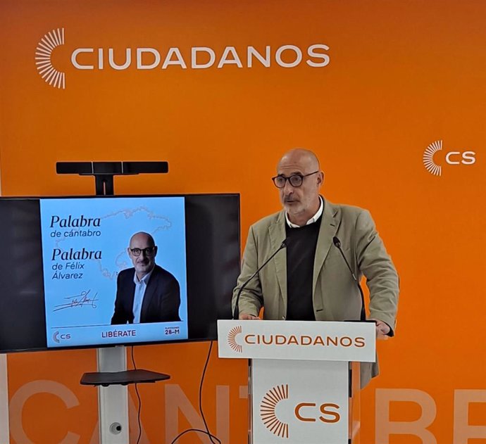 El candidato de Ciudadanos a la Presidencia de Cantabria, Félix Álvarez