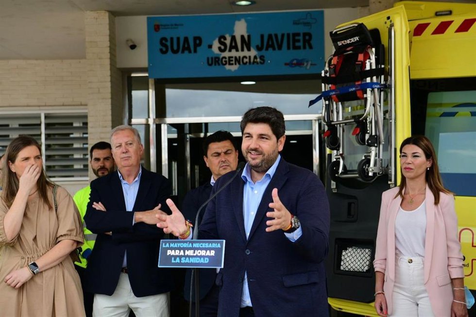 El presidente del PPRM, Fernando López Miras