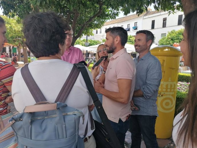 El diputado y viceportavoz de Ciudadanos, Guillermo Díaz, en un acto en Marbella