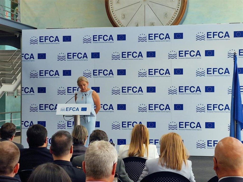 Imagen de Susan Steele durante su intervención.