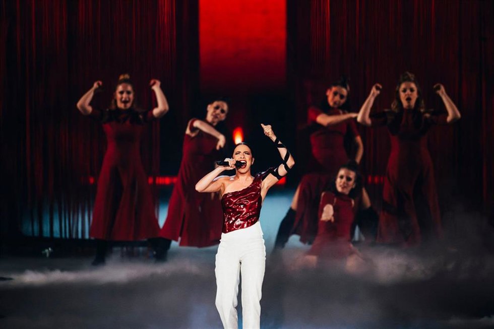 Blanca Paloma en los ensayos de Eurovisión 2023