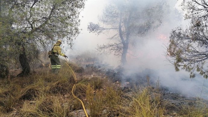 Incendio en la Sierra de Albatana