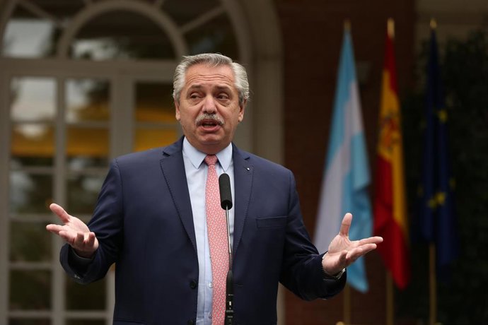 Archivo - El presidente de la República Argentina, Alberto Fernández