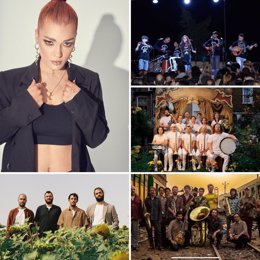 Artistas que actuarán en el festival Womad de Cáceres en la jornada del sábado 13 de mayo