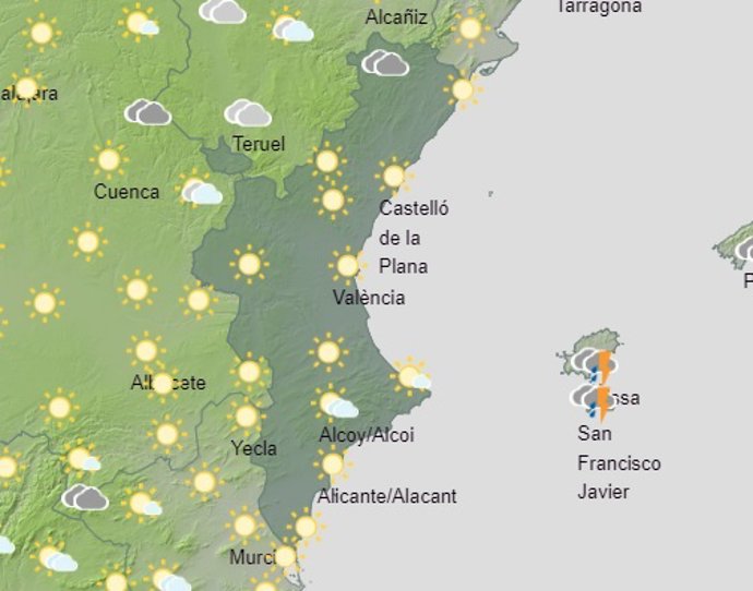 Predicción del tiempo para este sábado 13 de mayo