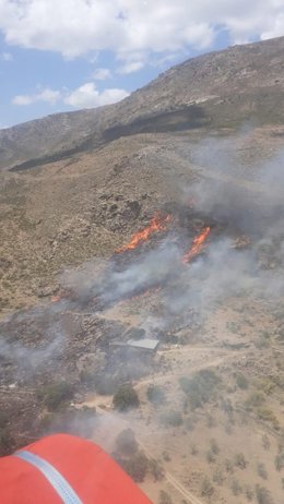 Incendio forestal en Güéjar Sierra. Archivo.