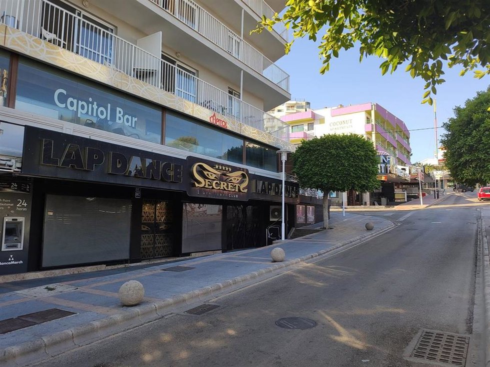 Archivo - Calles de Magaluf vacías.