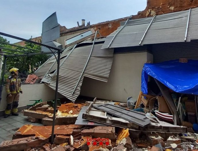 Esllavissada en uns patis de Terrassa (Barcelona)