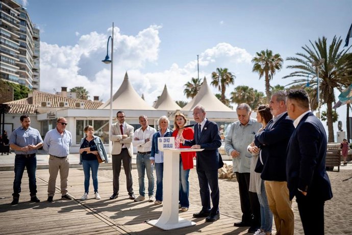 Francisco de la Torre, alcalde de Málaga y candidato del PP a la reelección, en un acto de campaña