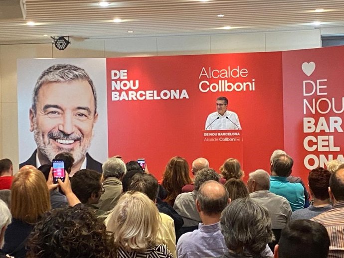 El portaveu del PSOE al Congrés, Patxi López, en un acte del PSC a Barcelona