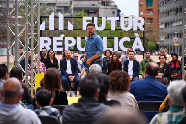 El portaveu d'ERC al Congrés i candidat a l'Alcaldia de Santa Coloma de Gramenet (Barcelona),  Gabriel Rufián, aquest dissabte
