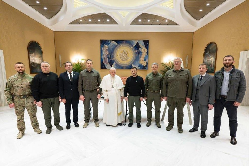 El Papa y el presidente ucraniano Volodomir Zelenski