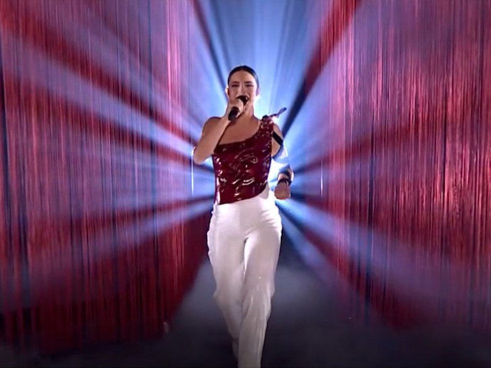 Blanca Paloma durante su actuación en Eurovisión.