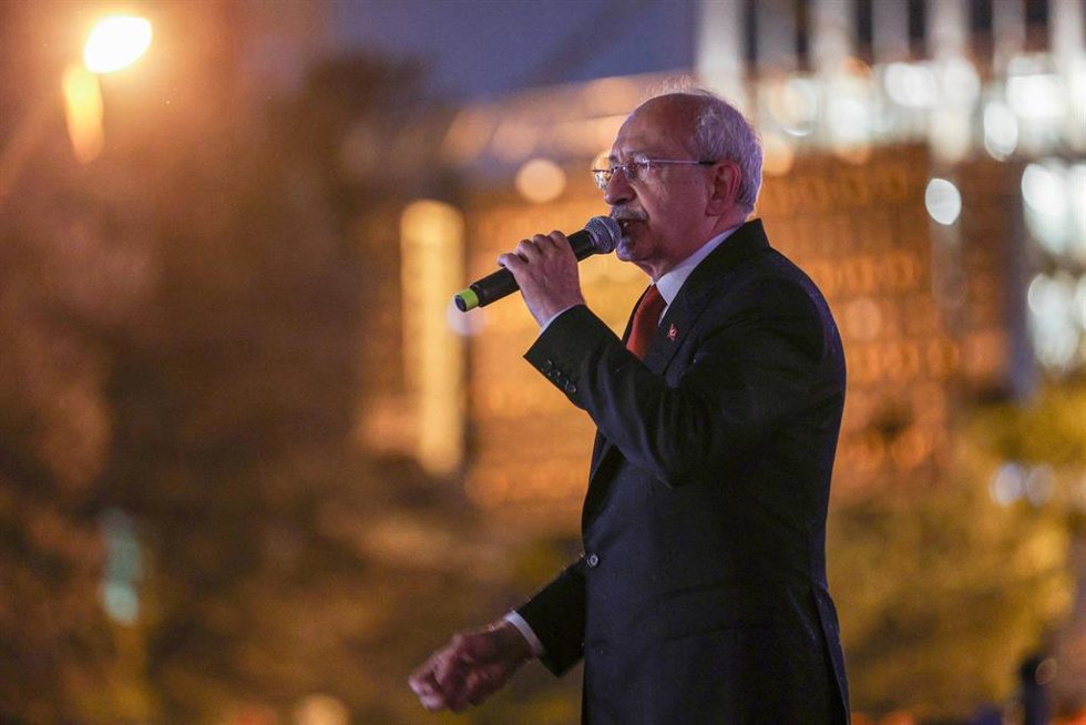 Kemal Kilicdaroglu en un mitin de cierre de campaña