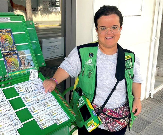María Ángeles Pérez, vendedora de la ONCE que ha dado este premio