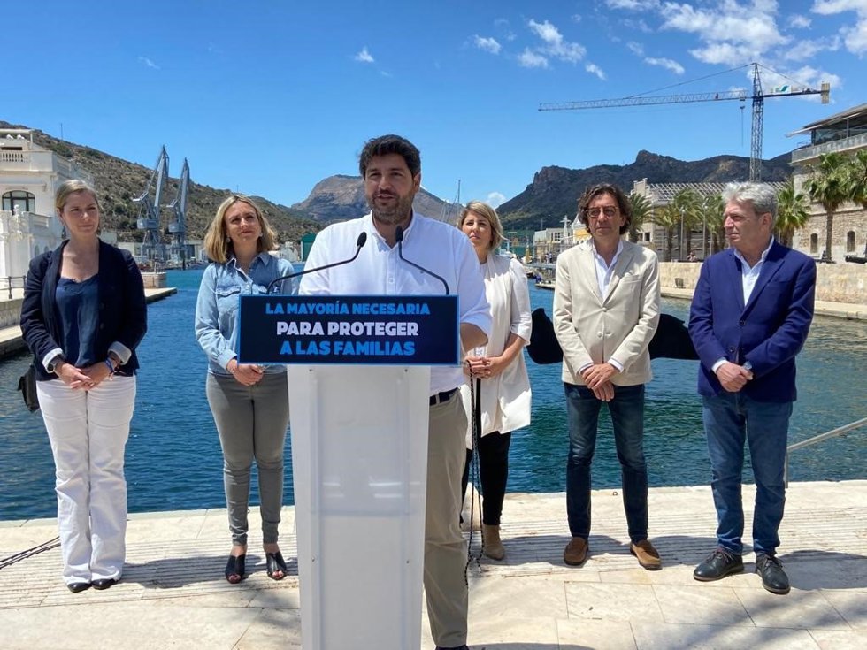 Fernando López Miras hoy en Cartagena