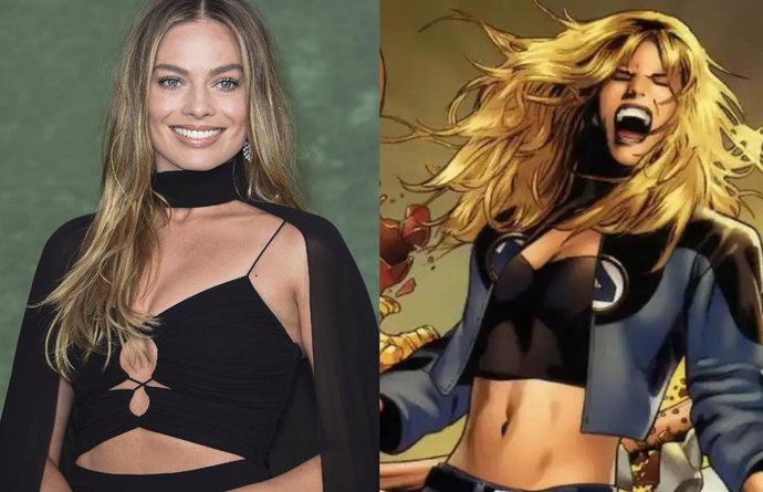 Así luce Margot Robbie como Susan Storm en la película de Los 4 Fantásticos de Marvel... En un bestial fan-art