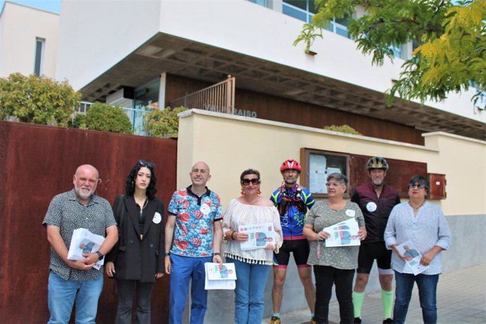 Integrantes de la candidatura de Unidas Izquierda Unida-Podemos de Toledo en Valparaíso.