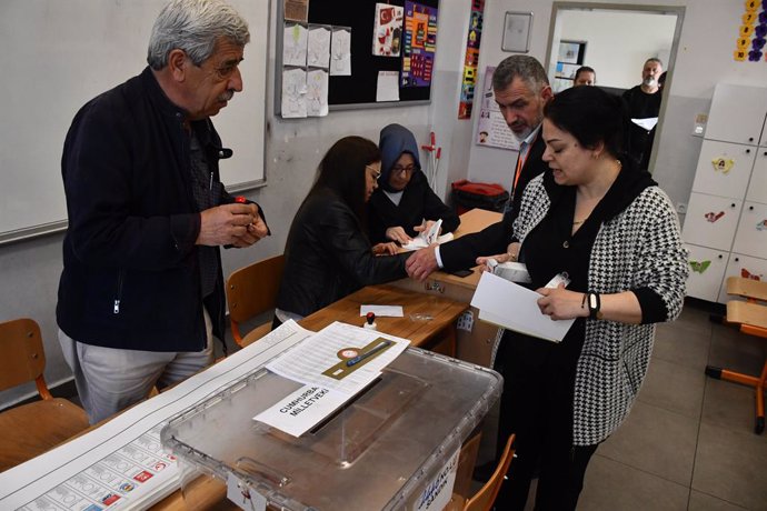 May 14, 2023, Ankara, Türkiye: Turkish citizens cast their vote for a new president and parliament on Sunday - a vote seen as the most important in years and of great international significance. This picture are from Ankara, capitol of Turkey.