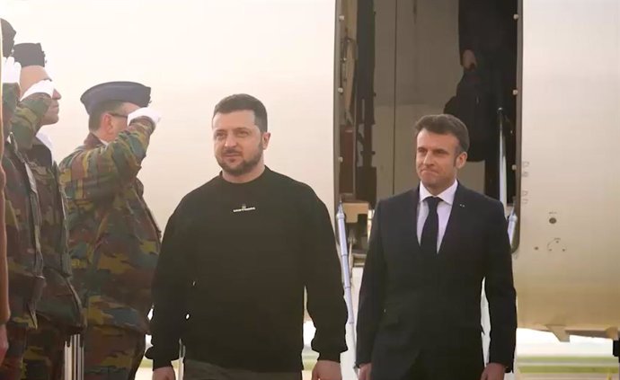 Archivo - February 9, 2023, Brussels, Belgium: VIDEO AVAILABLE: CONTACT INFO@COVERMG.COM TO RECEIVE**..Ukrainian President Volodymyr Zelensky arrived in Brussels in Belgium on Thursday (09February2023) to rally European Union leaders in a bid to get the