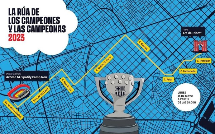 El Bara celebrará este lunes los títulos de Liga