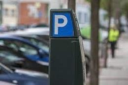 Dispensador de la zona azul.