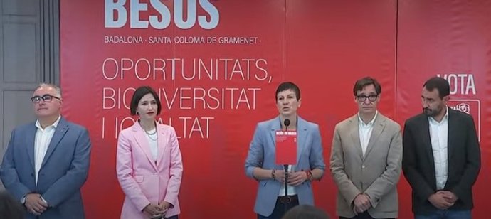 Bartolomé Egea, Núria Parlon, Filo Cañete, Salvador Illa i Rubén Guijarro, del PSC