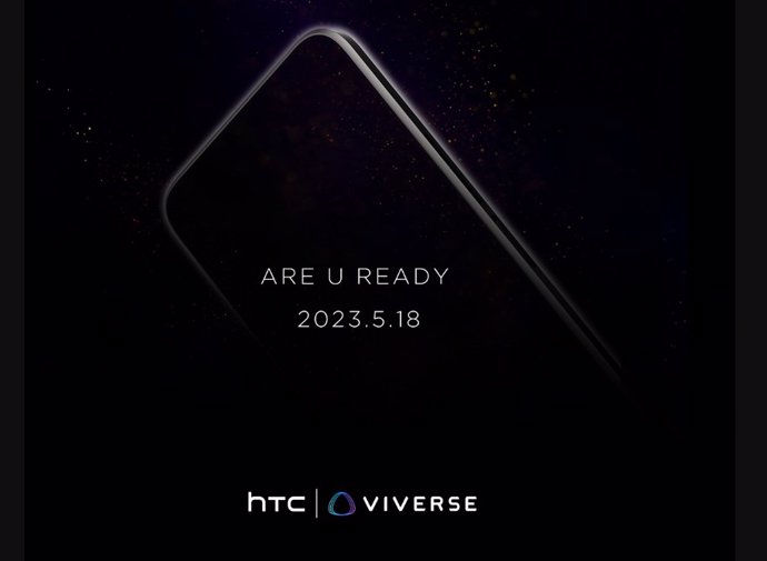 Anuncio de un nuevo 'smartphone' de HTC el próximo 18 de mayo de 2023.