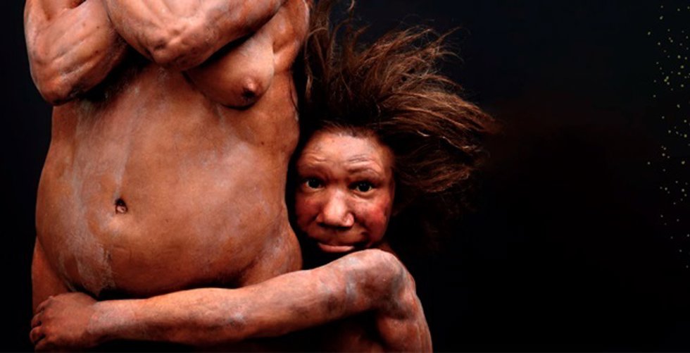 Recreación sobre el aspecto de los neandertales.