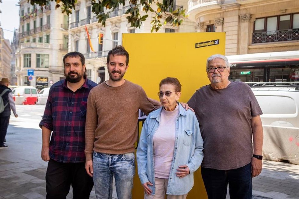 El diputado de la CUP Dani Cornell; el número 2 de la CUP Barcelona, Jordi Estivill; y los miembros de la lista Blanca Serra y Alfons Romero