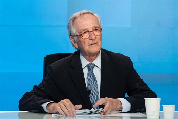 El candidato de JxCat a la alcaldía de Barcelona, Xavier Trias, durante un debate electoral organizado por Prisa