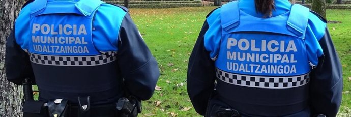 Agentes de la Policía Municipal de Pamplona.